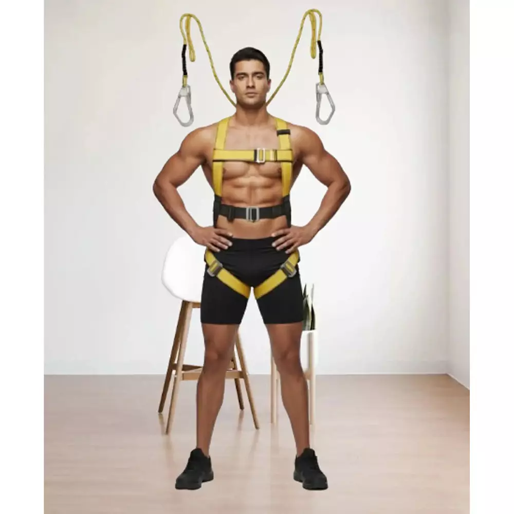 safetymust-premium-safety-harness-with-double-hook-lanyard-full-body-free-size-polyester-steel-for-industrial-construction-area-use-sh-1025