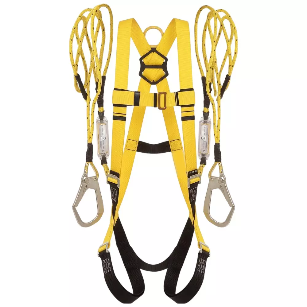 Safetymust Safety Harness Belt for Heavy Duty Industrial Use with Dual Hooks Free Size, SH-307