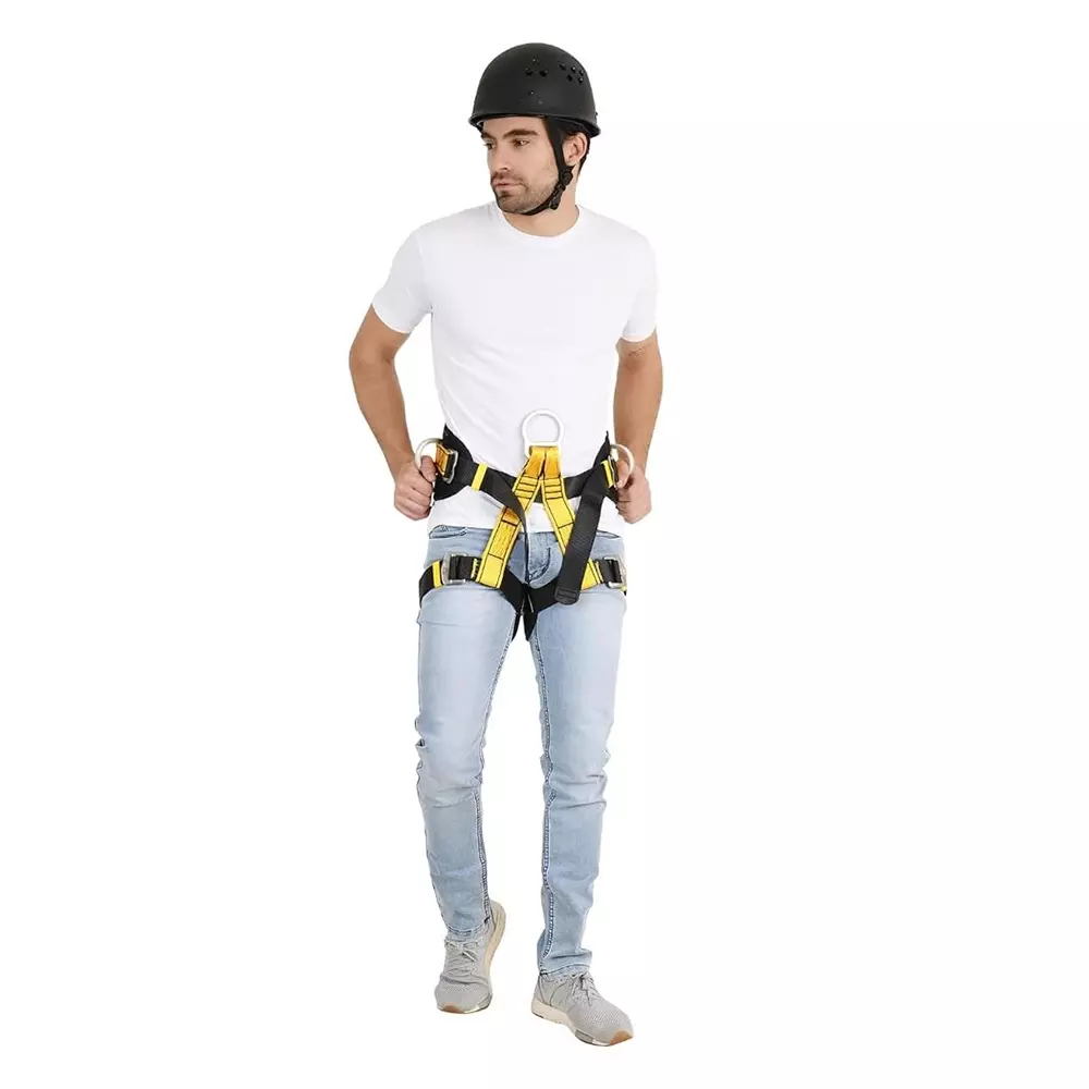 generic-professional-half-body-safety-harness-belt-industrial-grade-nylon-black-and-light-yellow-1301halfbody