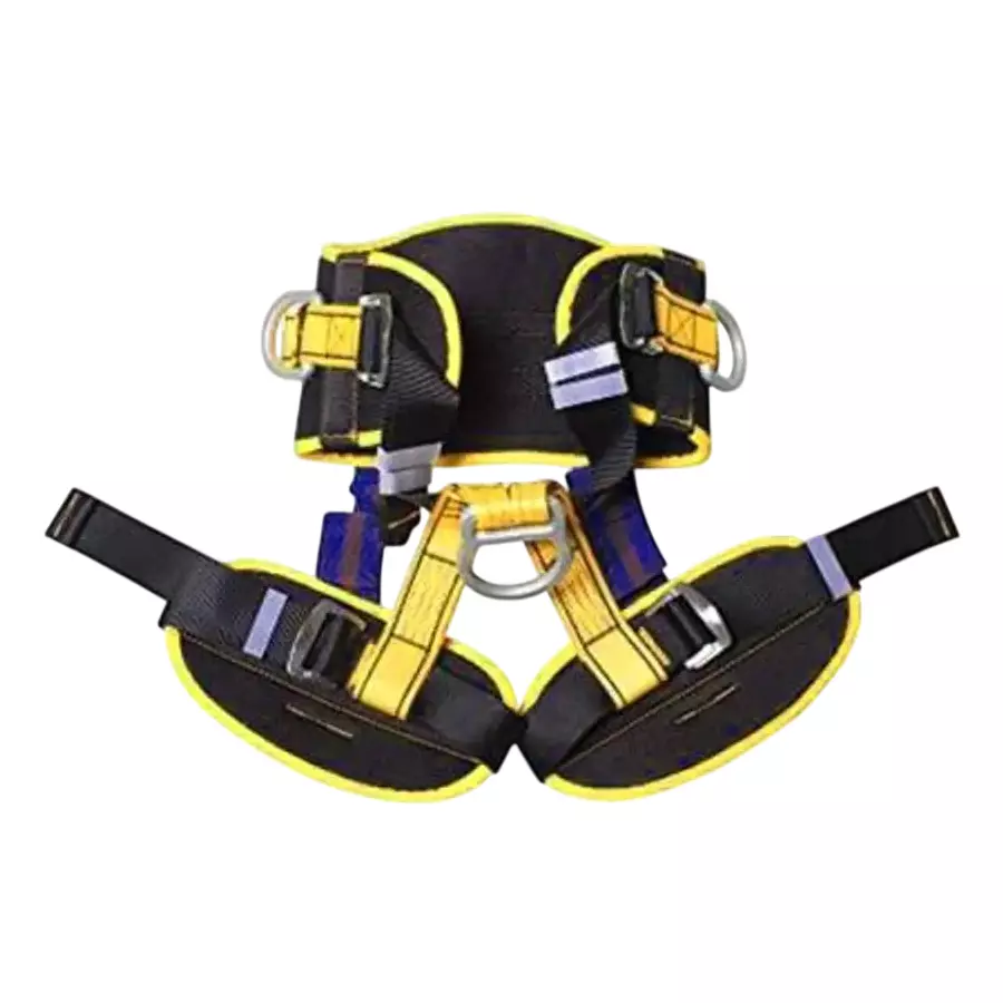 GENERIC Professional Half Body Safety Harness Belt Industrial-grade Nylon Black and Light Yellow, 1301halfbody