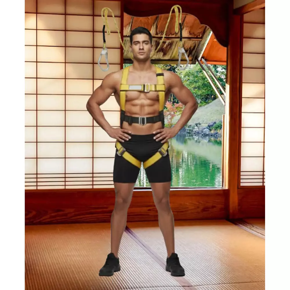 safetymust-premium-safety-harness-with-double-hook-lanyard-full-body-free-size-polyester-steel-for-industrial-construction-area-use-sh-1024