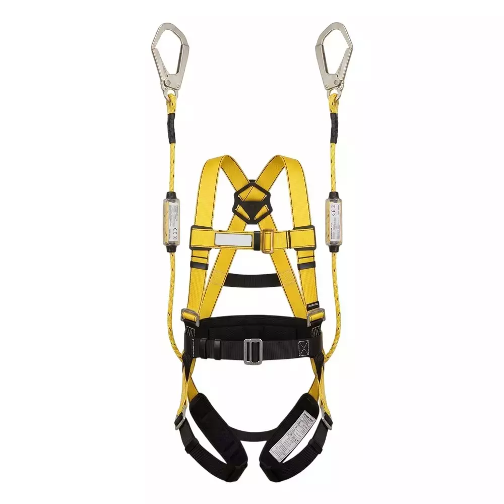 Safetysfs Premium Full Body Safety Harness Belt with Dual Hooks Free Size For Industrial & Construction Area Use, SH-1005 (Pack of 3)