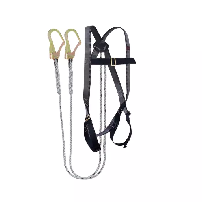 CHANDOK Safety Belt Harness Polyester Medium Weight Regular Fit Black Color Suitable for Construction