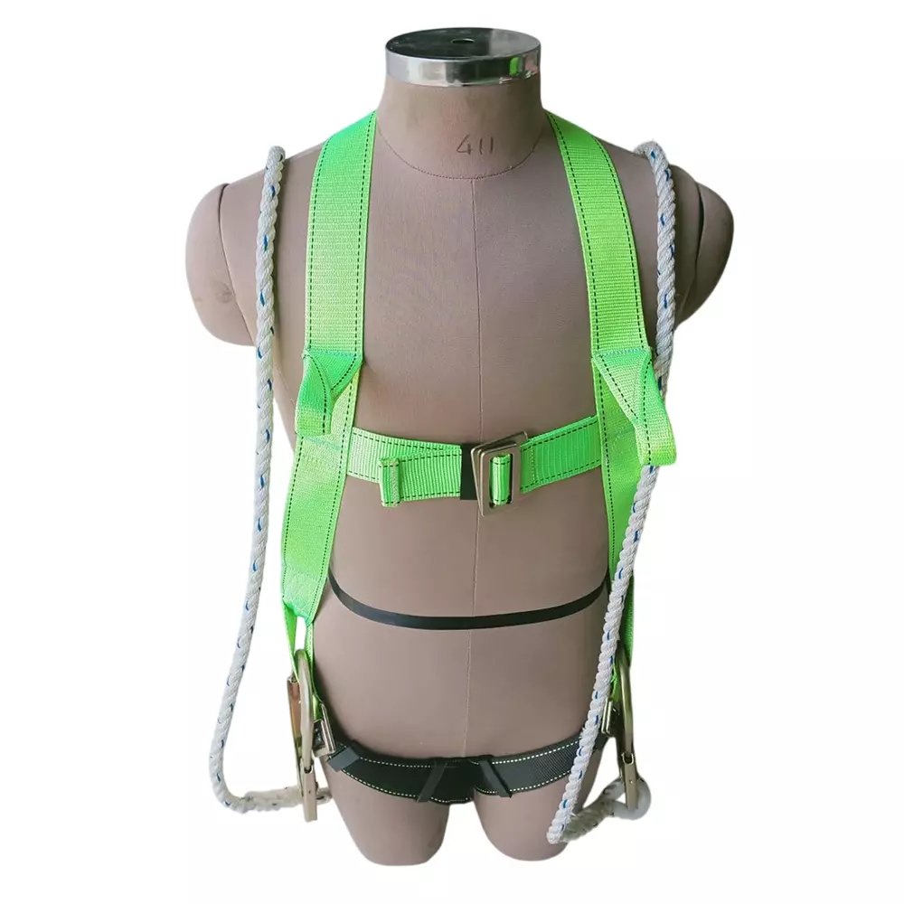 GENERIC Full Body Safety Belt Harness Polypropylene Nylon (Single Hook & Single Rope)