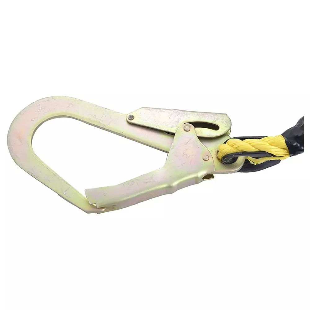 generic-full-body-safety-belt-harness-yellow-nylon-unisex-free-size-single-hook-100-kg-load-capacity-for-construction-industrial-area