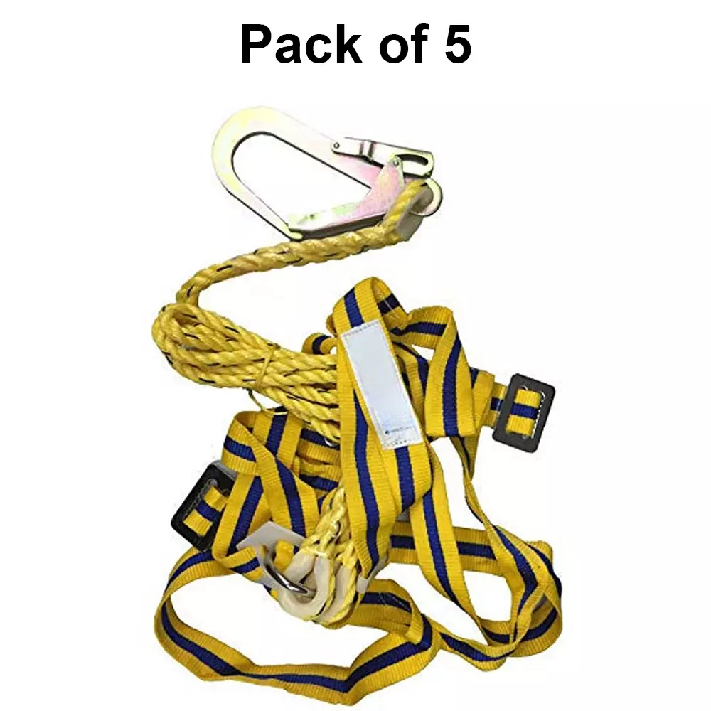 mnu-nice-full-body-safety-harness-belt-with-single-lanayrd-and-scoffold-hook-free-size-pack-of-5