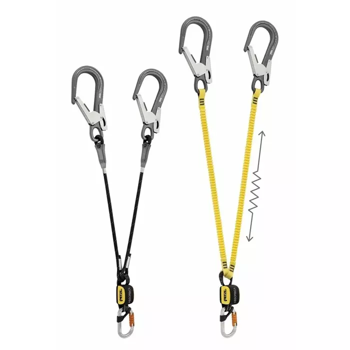 PETZL 1830 mm Fall Arrest Lanyard MGO 60 Karabiner Twin, L014CB01