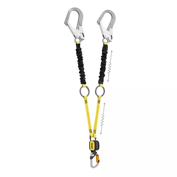 PETZL 2000 mm Fall Arrest Lanyard MGO 60 BmD Triact Twin, L015BB00