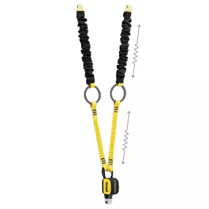 PETZL 2000 mm Fall Arrest Lanyard OK Triact Karabiner Twin, L015AB00