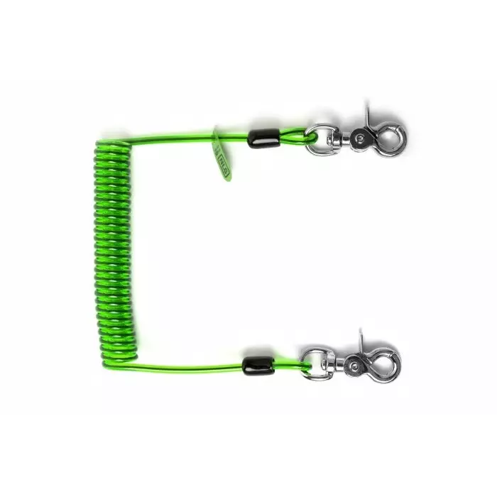Never Let Go 14 cm to 210 cm PU Outer/Stainless Steel Tool Lanyard Coil Tether 3kg Capacity, 101476
