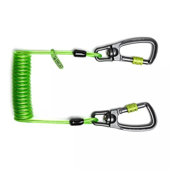 Never Let Go 10 cm to 170 cm PU Outer/Stainless Steel Tool Lanyard Lanyard 3kg Capacity, 101370