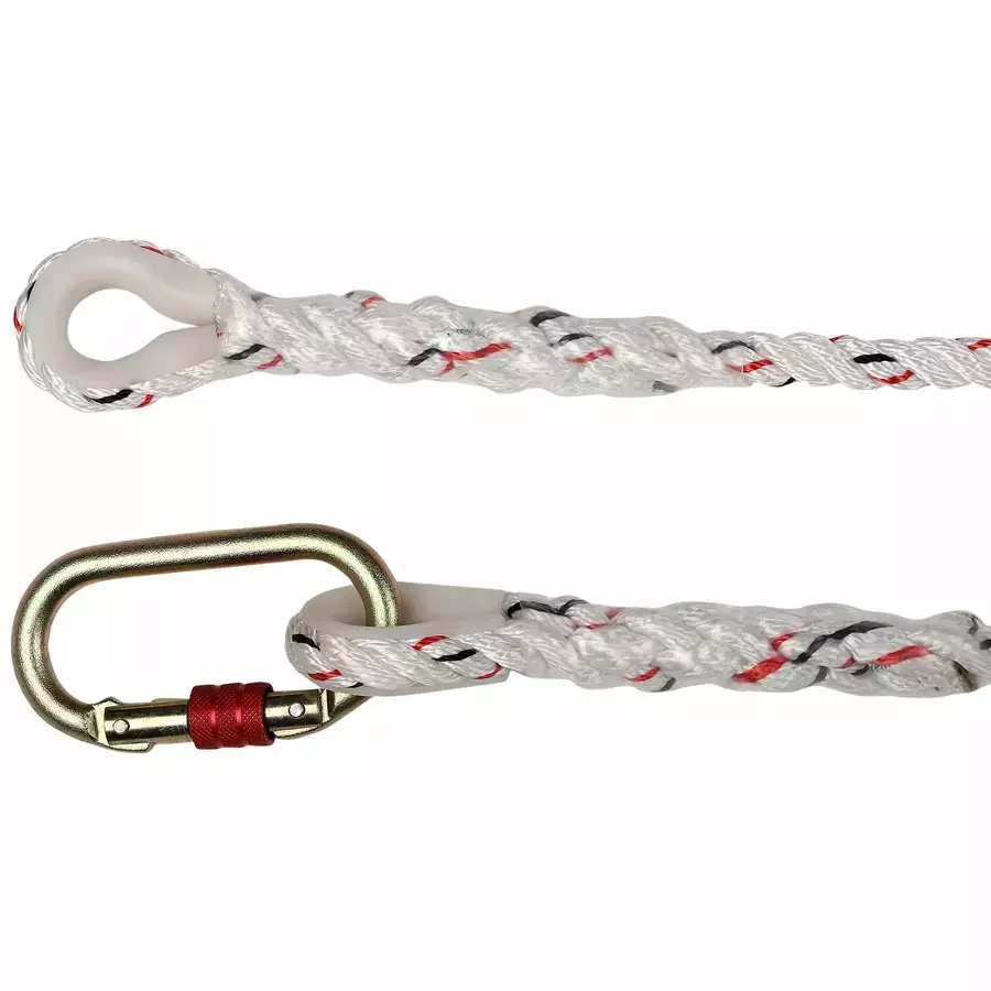 ISSAFE 14 mm Polyamide Fall Arrest Lanyard with Loop Attachment & Carabiner Anchorage, ISF-02 (Pack of 5)