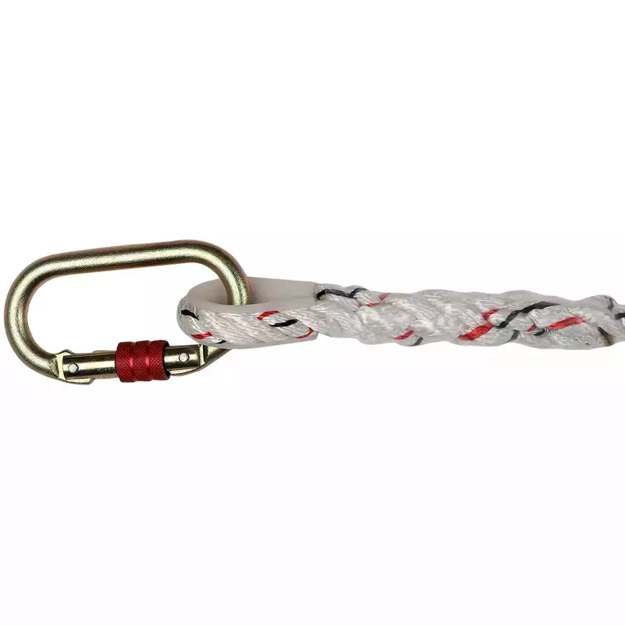 ISSAFE 14 mm Polyamide Fall Arrest Lanyard with Loop Attachment & Carabiner Anchorage, ISF-02 (Pack of 5)