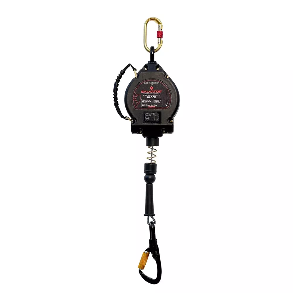 Aegiscode Retractable Wire Fall Arrester Block 30 m Length Galvanized Iron (GI) Wire Rope, RV-BALSS-30(GI)