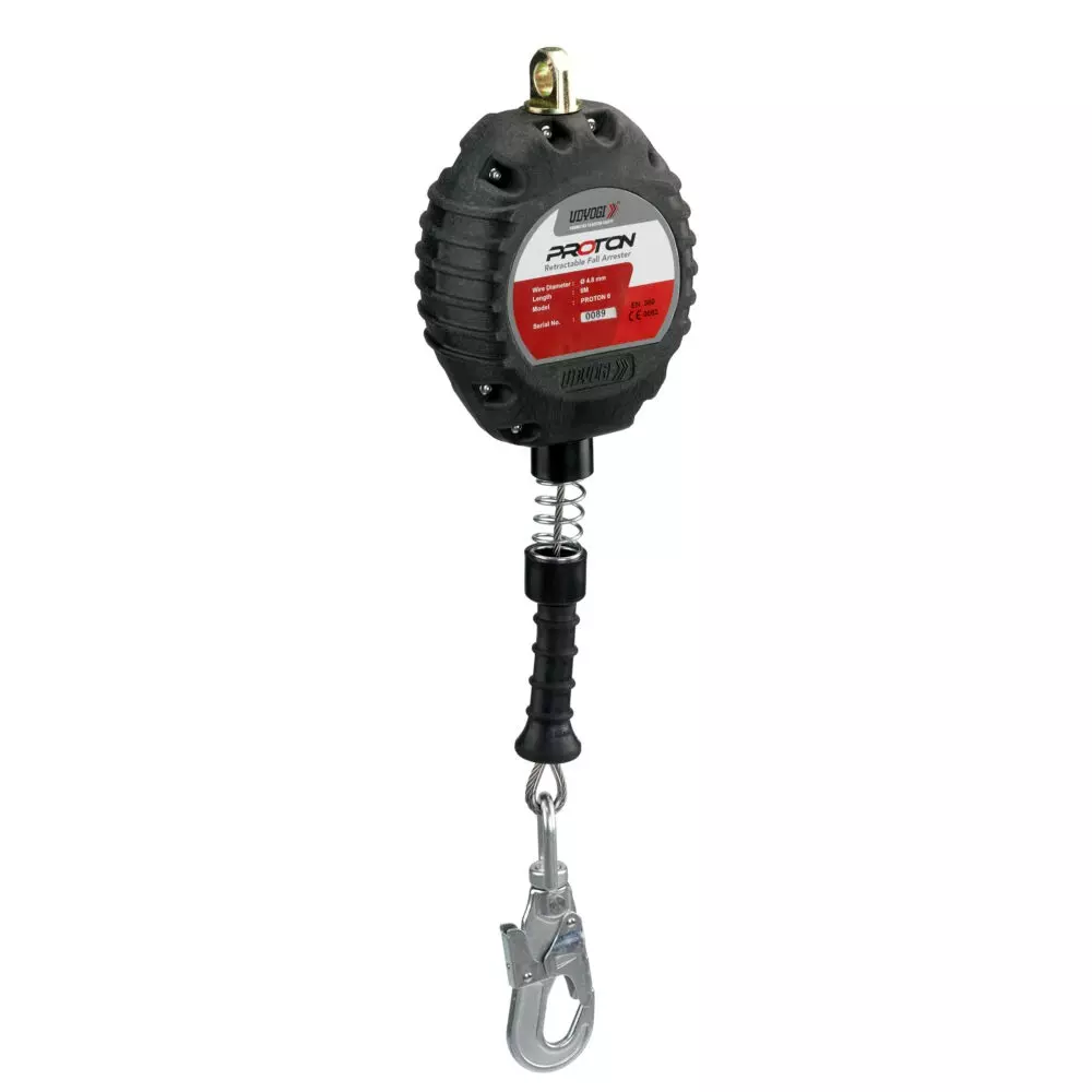 Udyogi Retractable Fall Arrester Stainless Steel Wire Rope 5 mm Dia. 7 m Length, PROTON 7