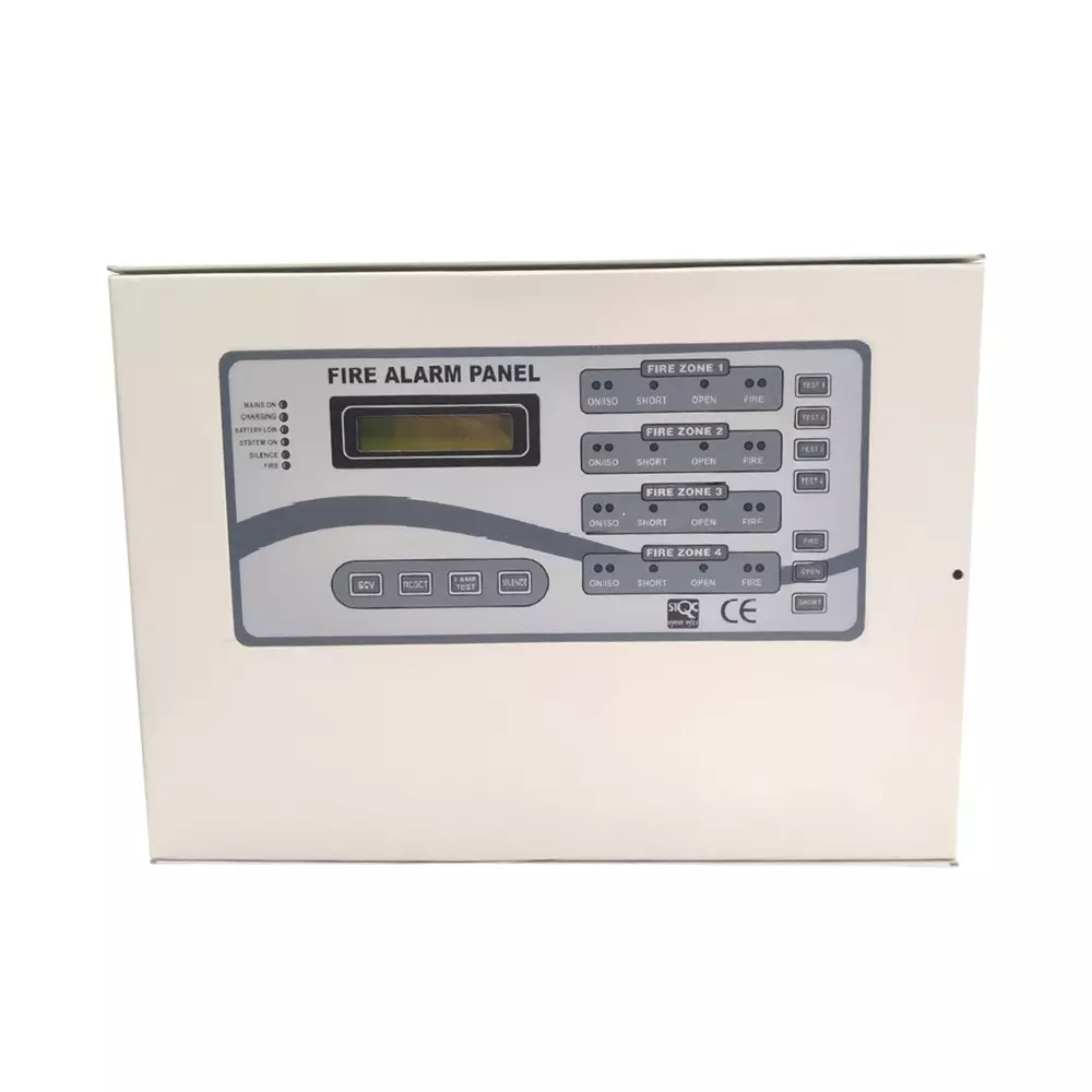 Defence Agni 16x2 Character LED Display Fire Alarm Control Panel 6 Zone 30/200 W (Normal Fire) Grey