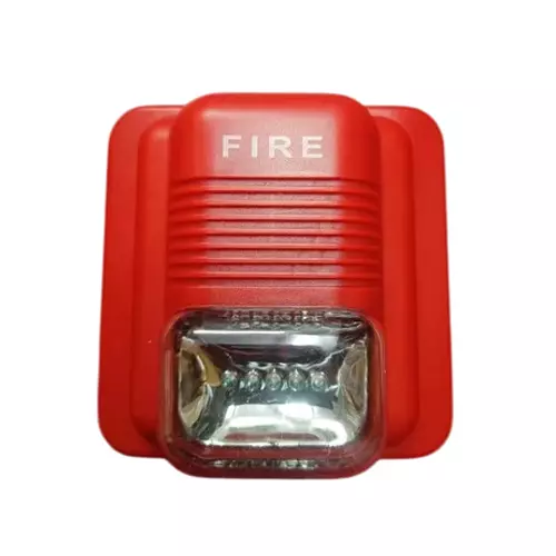 Agni Flasher Hooter Audible Wall Mounted ABS Body 24 V DC Red