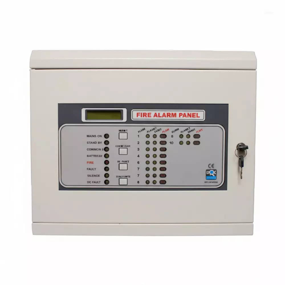 Agni-X 10 Zone Fire Alarm Control Panel ERTL (N) Backlit LCD Display 2 × 16 Characters