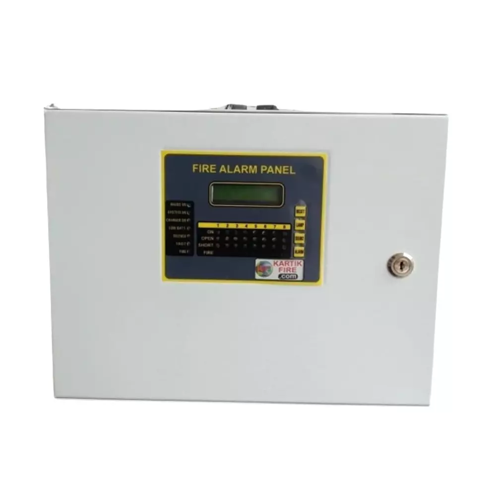 KARTIK Conventional Fire Alarm Panel Caramel White 4 Zone 1 A (24 VDC) Hooter Output, K-4ZFP