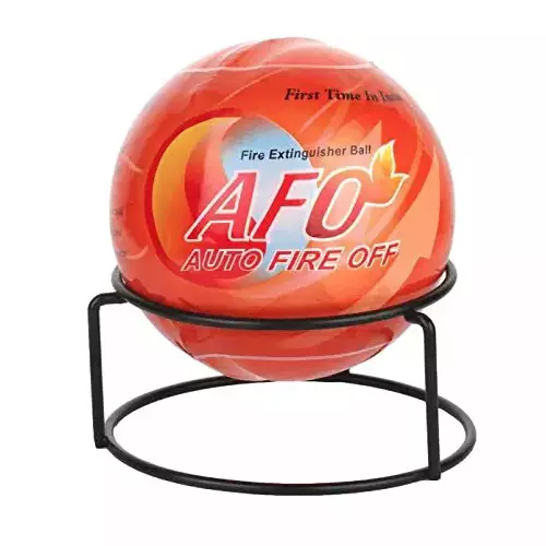 DETECT FIRE AFO Fire Extinguisher Ball With Stand 1.3 Kg Fire Class ABC Round Carbon Steel