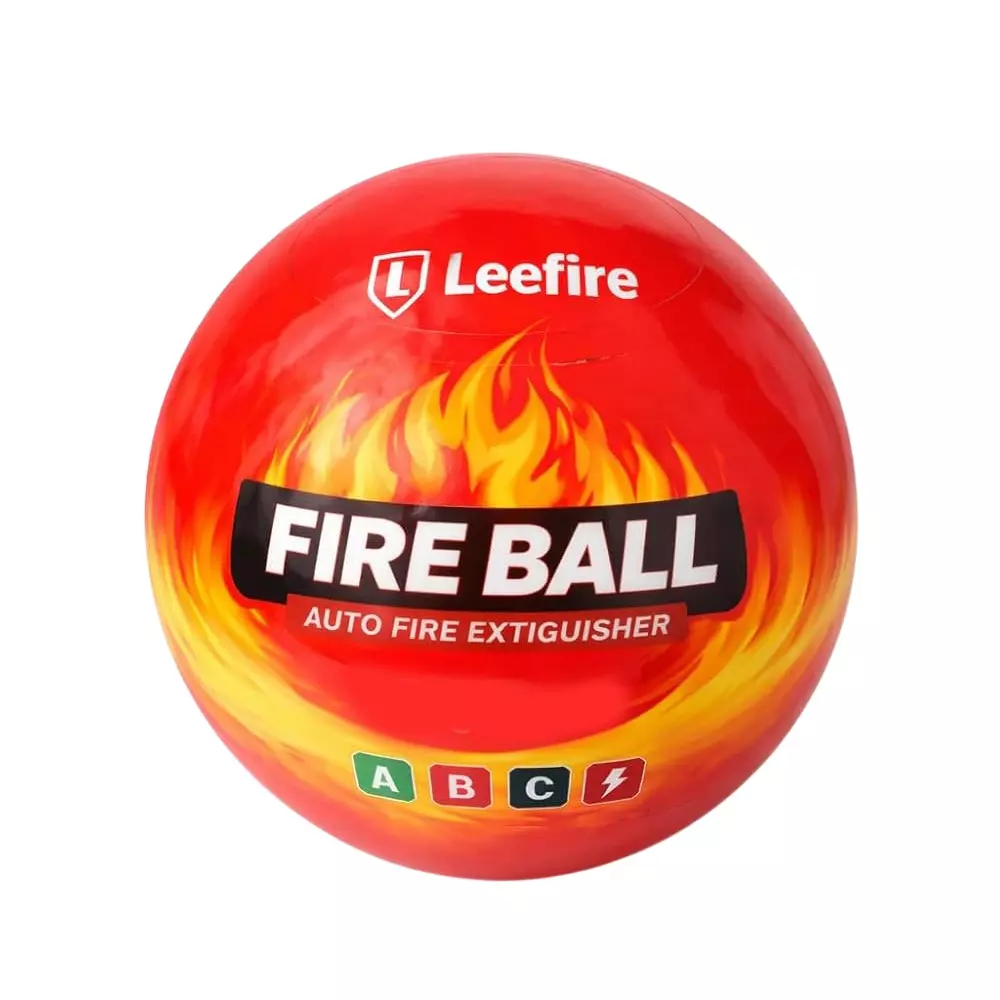 Leefire Dry Powder Automatic Fire Ball Suppression Device 1.3 Kg Capcity Red for Industrial Use