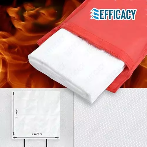 efficacy-1-x-2-m-fireproof-safety-blanket-white-color-full-size-made-of-polycotton-with-red-pouch-wi-fire-blnkt-1