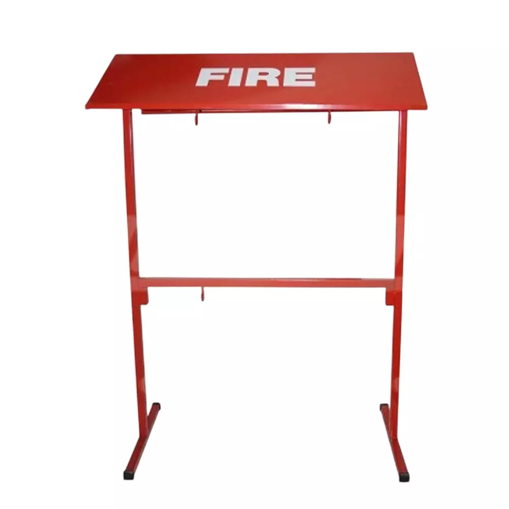 Atasee Fire Bucket Stand Iron Red for Residential and Commercial Places, (Pack of 8 Pcs)