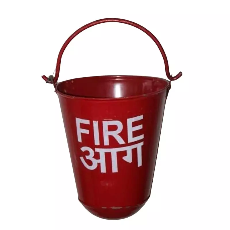 CHANDOK 9 L Fire Bucket with Handle Alloy Steel Red (Pack of 6)