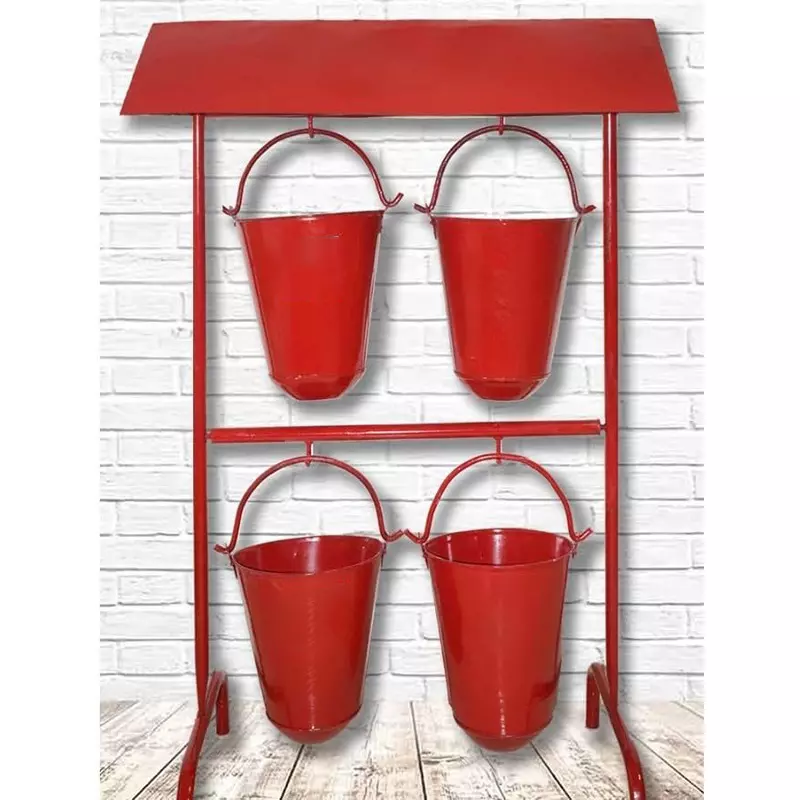 bombay-ms-heavy-duty-fire-bucket-set-9-l-each-capacity-with-stand-canopy-alloy-steel-red-2-kit