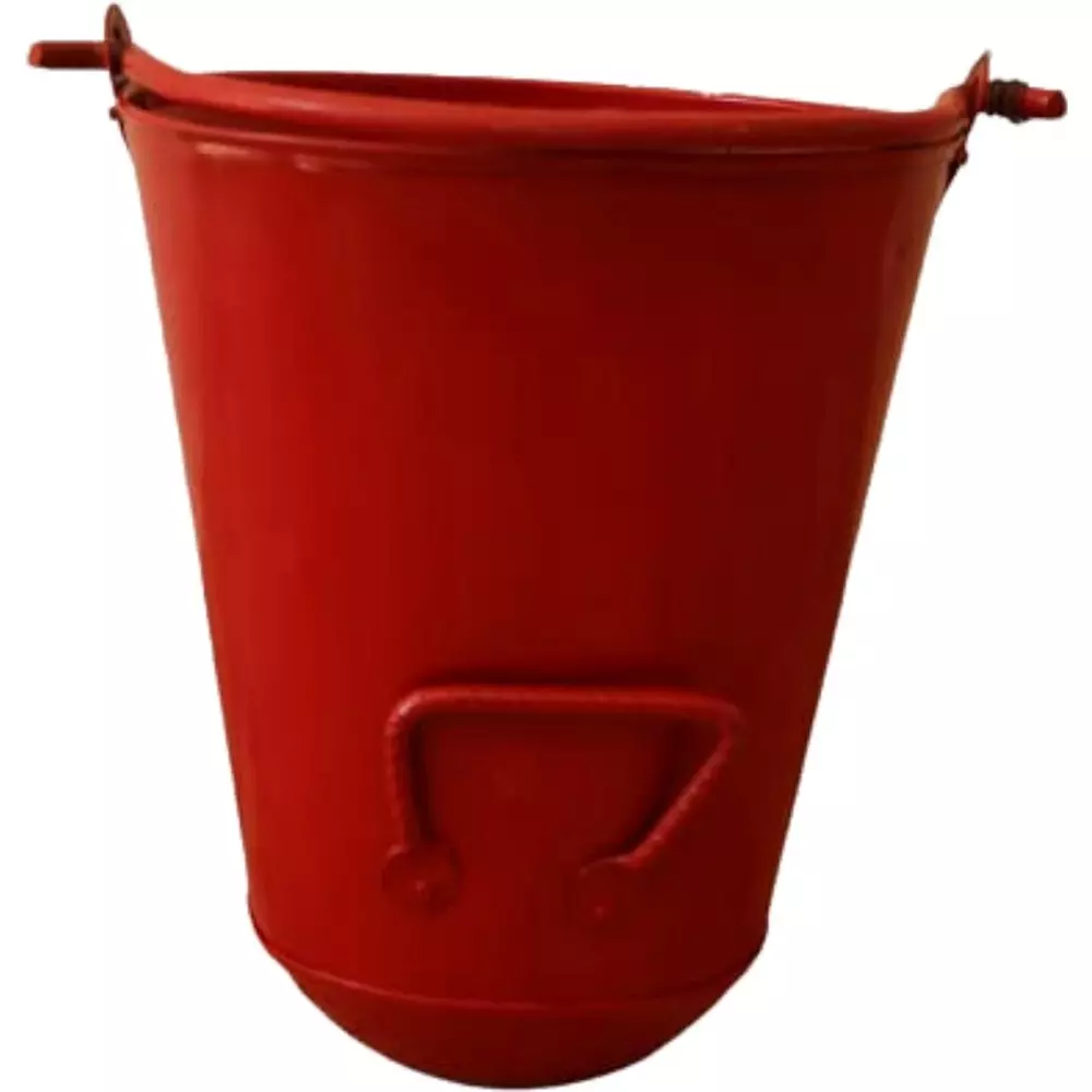 safetymust-9-kg-each-4-pcs-fire-bucket-with-stand-without-hood-red-color-mild-steel-body-for-safety-purpose