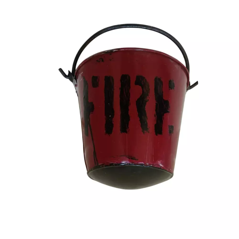 Generic Safety Fire Bucket 9 L Handle Mount Iron Round Red (Pack of 3)