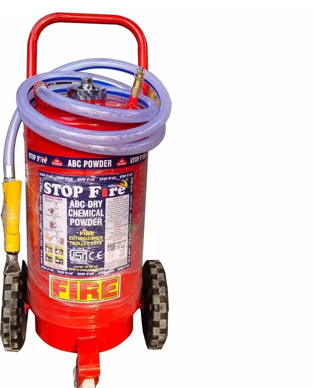 Stop Fire 25Kg ABC Powder Based Trolley Mounted Fire Extinguisher