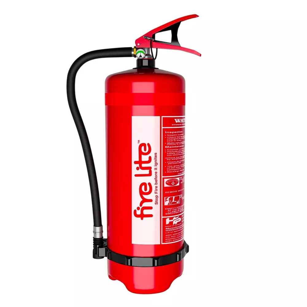 FIRE LITE 9 L Water Based Fire Extinguisher Stored Pressure Red, FE17
