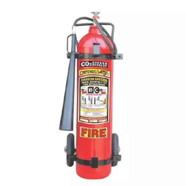 Defence Agni 22.5 Kg Fire Extinguisher with Trolly Mounted CO² Gas Mild Steel Red