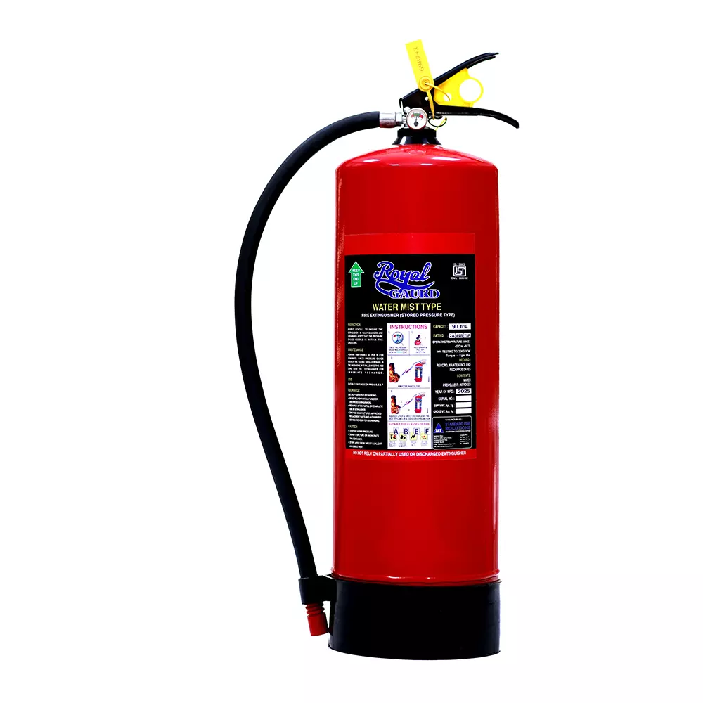 Royal Guard 9 L Water Mist Fire Extinguisher Red for Home, Office & Industrial Use