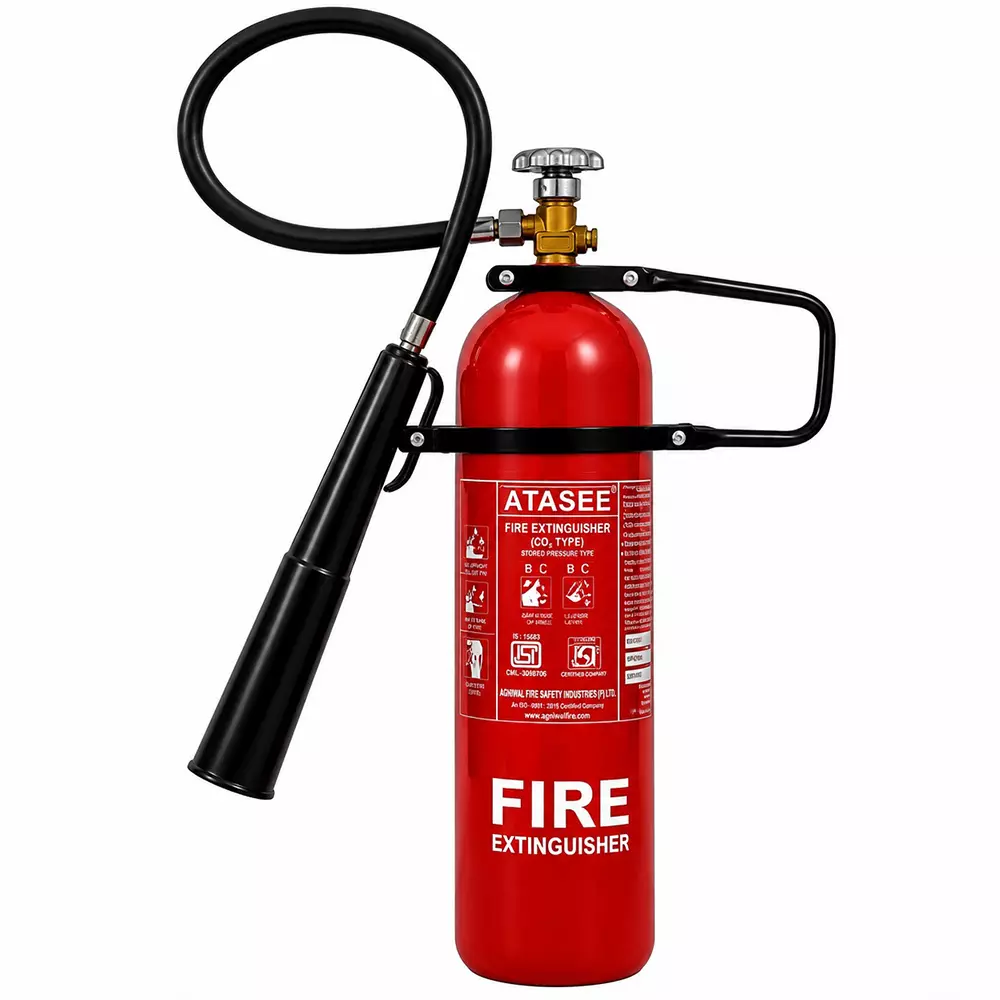 Atasee Fire Extinguisher Co2 Based Mild Steel 4.5 Kg Capacity Red for Home, Office, Shop, Warehouse, And Industrial Areas