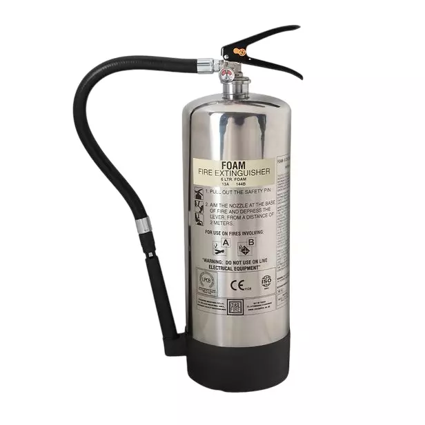 Ceasefire Aspirating Model Portable Extinguisher 6% of Kv Foam 3% C-6 6 L SS SP Chrome, CF-000986