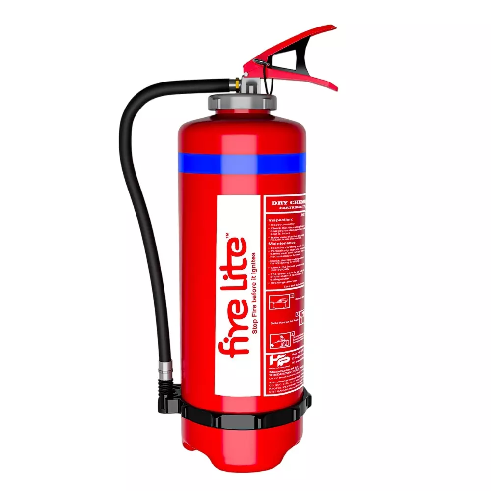 FIRE LITE 9 kg DCP Powder Fire Extinguisher Cartridge Type Red, FE08