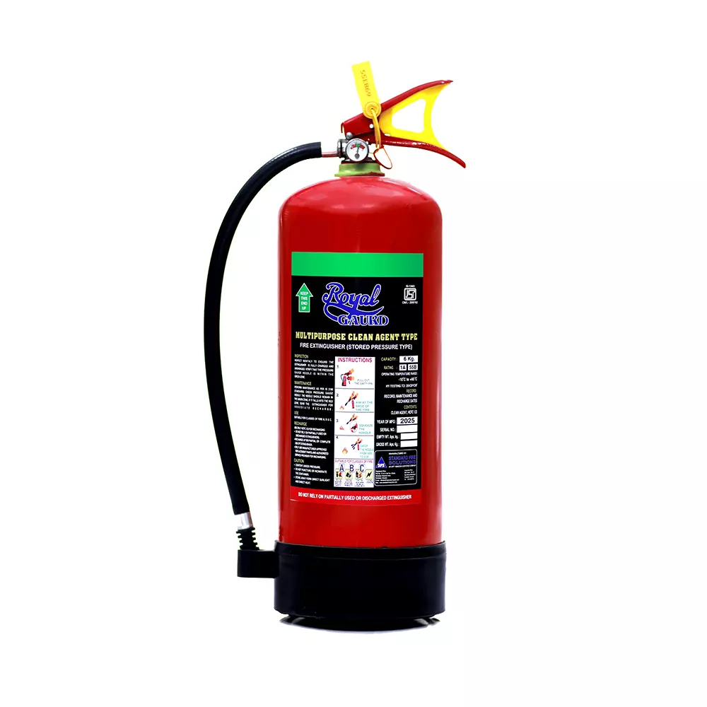 Royal Guard 6 L Clean Agent Fire Extinguisher Red for Home, Office & Industrial Use