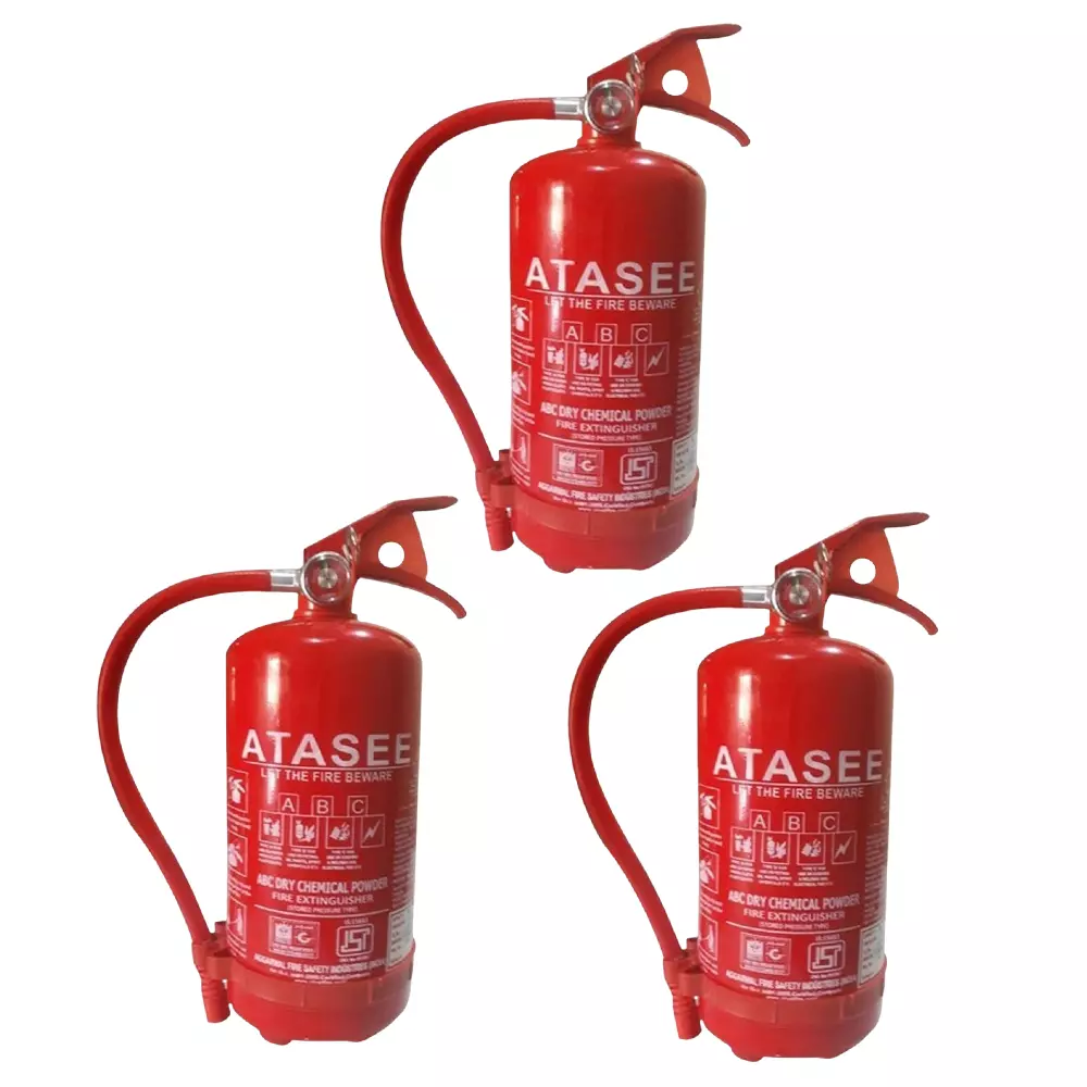 Atasee ABC Powder Based Fire Extinguisher Iron for Control Fire, (Pack of 3 Pcs)