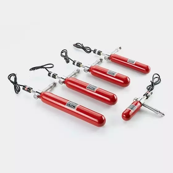Ceasefire Mini Pro Automatic Fire Extinguisher 100 mm Barel & NRV Adaptive 79°C Stored Pressure 200 g Fluorketone (FK-5-1-12) Red, CF-001342DB