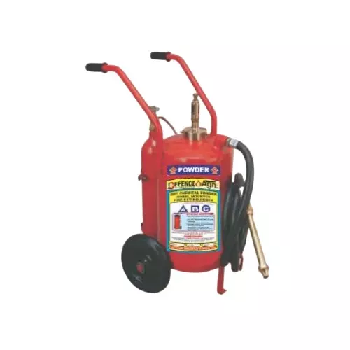 Defence Agni 75 Kg with 2 Kg Outer Fire Extinguisher with Trolly Mounted DCP Powder Mild Steel Red