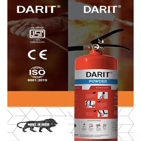 Darit ABC Dry Powder Fire Extinguisher 1 Kg, DFARQ-1-50%