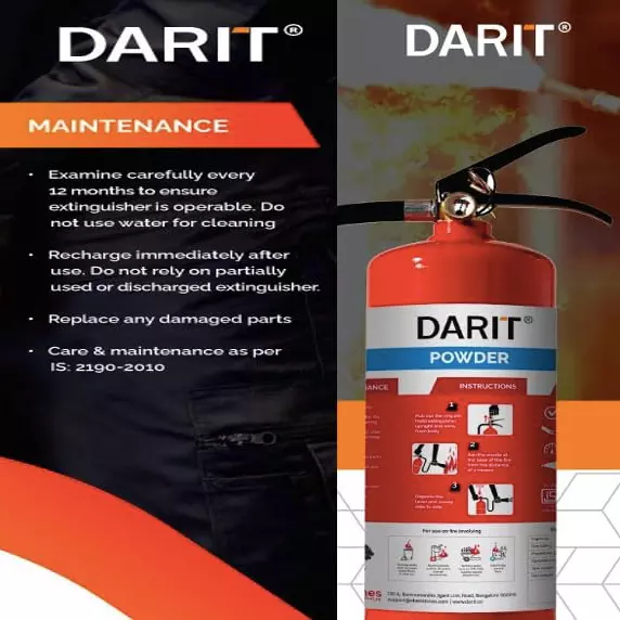 Darit ABC Dry Powder Fire Extinguisher 1 Kg, DFARQ-1-50%