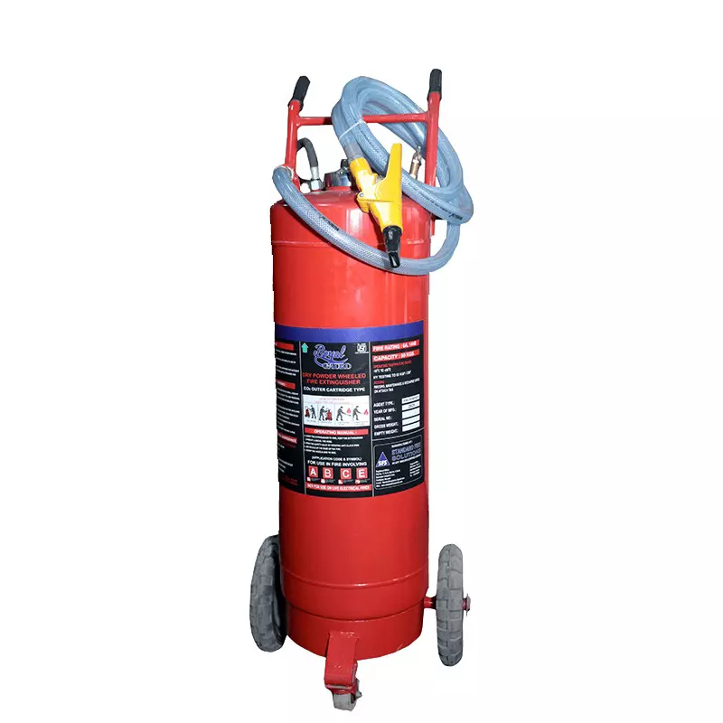 Royal Guard 50 Kg Dry Chemical Powder Fire Extinguisher Outer Cartridge Type Red for Home, Office & Industrial Use