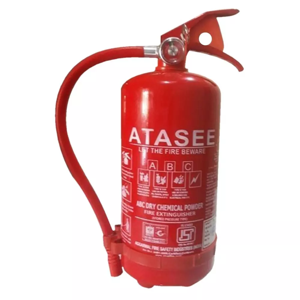 Atasee ABC Powder Based Fire Extinguisher 6 Kg Iron for Control Fire, (Pack of 2 Pcs)