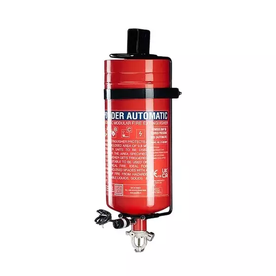 Ceasefire M-Series Wall Mounted Automatic Fire Extinguisher with NRV 93°C Stored Pressure 4 Kg ABC Powder MAP 50 Red, CF-001403D