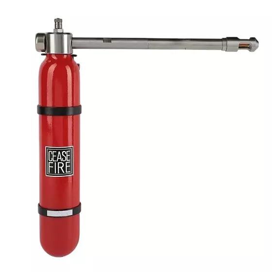 Ceasefire Mini Automatic Fire Extinguisher 100 mm Barel Adaptive 57°C Stored Pressure 400 g Fluorketone (FK-5-1-12) Red, CF-001346AB