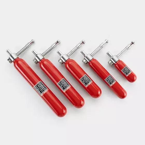 Ceasefire Mini Pro Automatic Fire Extinguisher 200 mm Barel & NRV Adaptive 141°C Stored Pressure 400 g Fluorketone (FK-5-1-12) Red, CF-001346EC