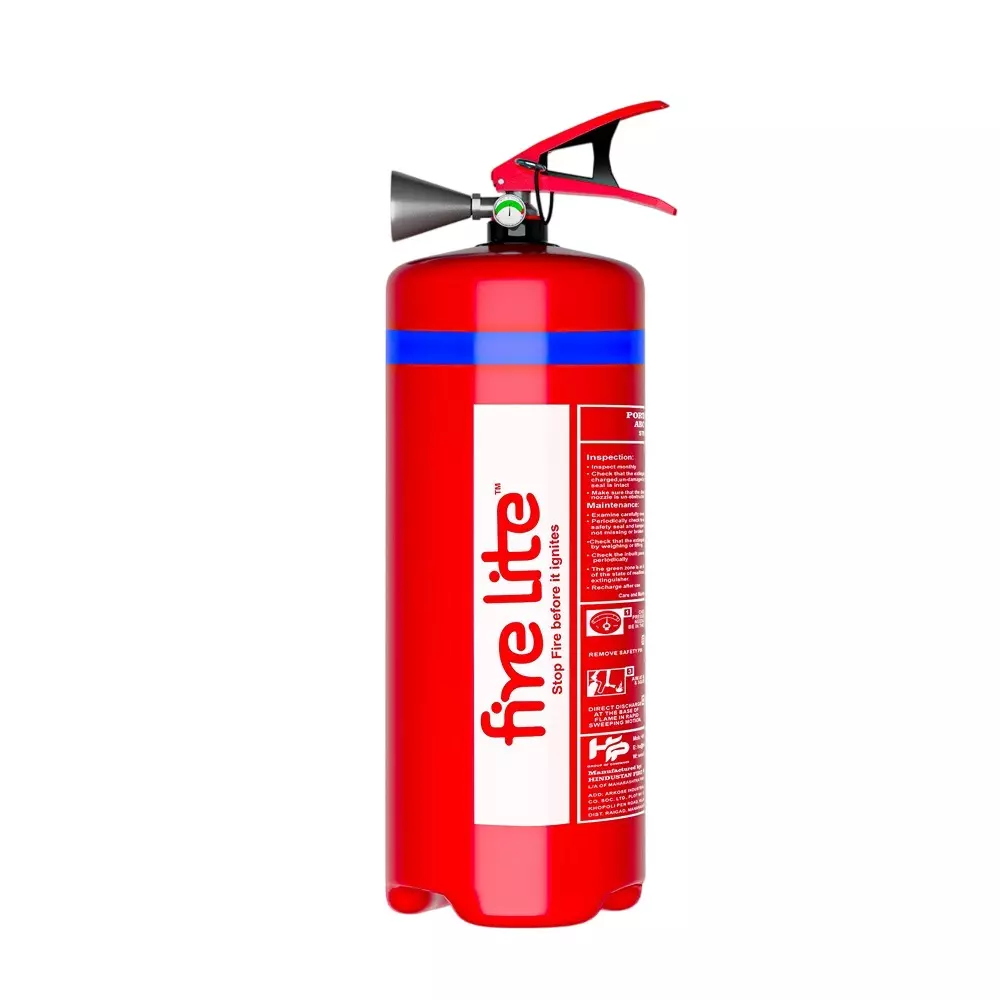 FIRE LITE 2 Kg ABC Dry Powder Fire Extinguisher Stored Pressure Red, FE02